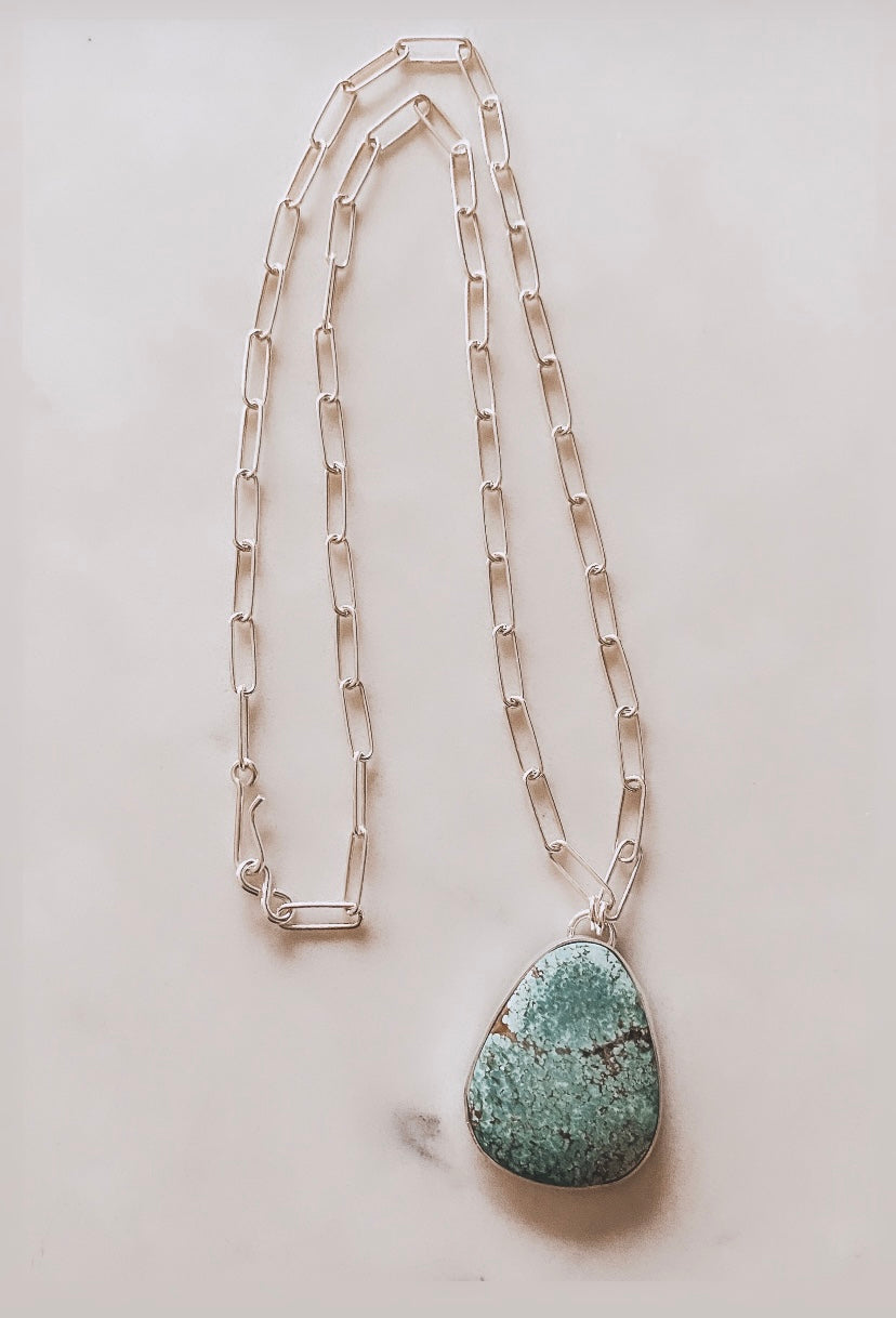 Large No. 8 Turquoise Statement Necklace