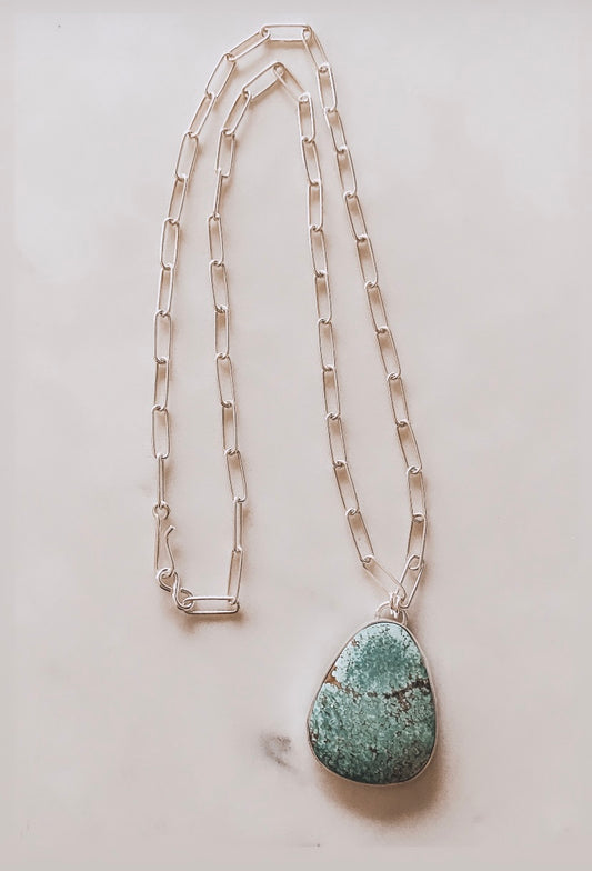 Large No. 8 Turquoise Statement Necklace